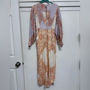 Free People Floral Long Sleeve Romper